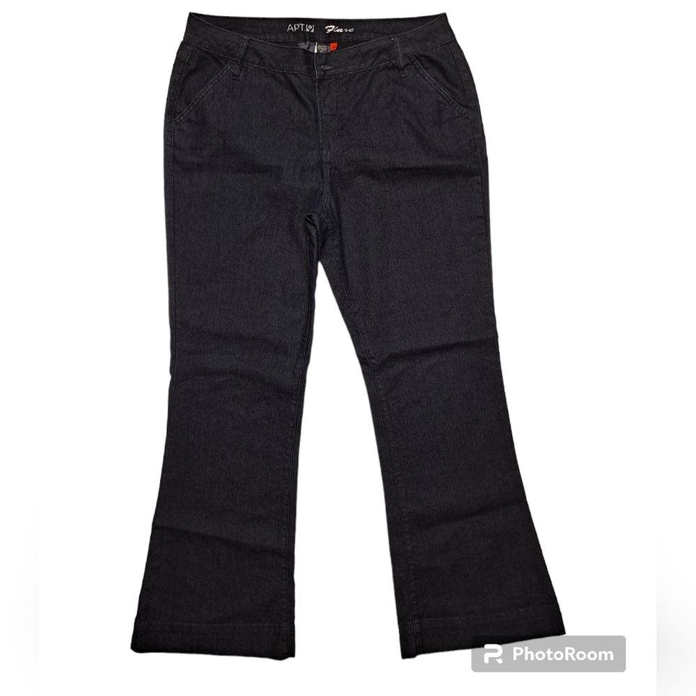 Apt 9 flare dark wash trousers